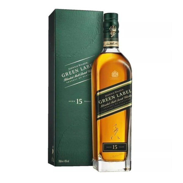 Johnnie Walker Green Label - Blended Malt Scotch Whisky 15 Años - Botella 750 ml