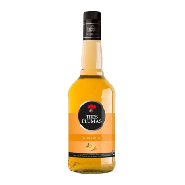 Licor Tres Plumas Durazno