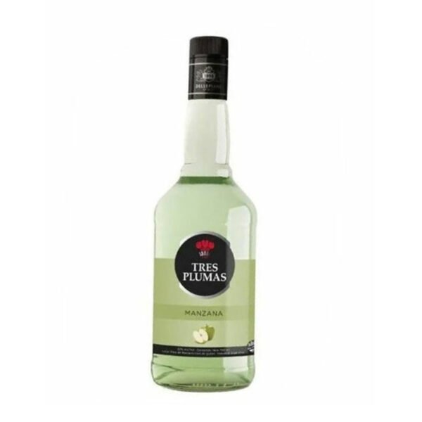 Licor Tres Plumas Manzana