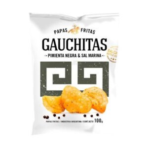 Papas Fritas Gauchitas Pimienta Negra & Sal Marina - Bolsa de 80 grs