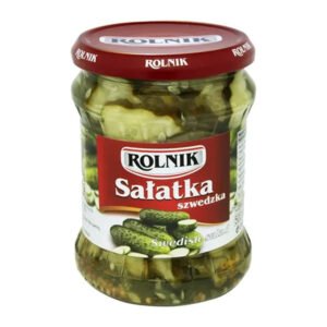 Rolnik Premium Pepinos en Rodajas "Ensalada Sueca" - Frasco de 500 grs
