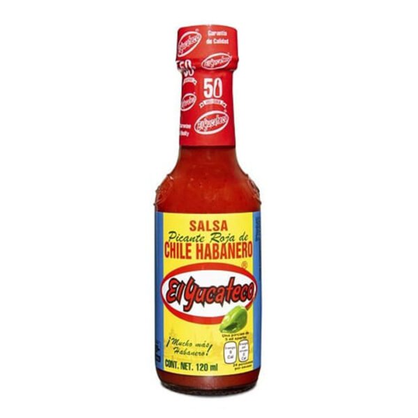 Salsa Picante Roja de Chile Habanero "El Yucateco" - Botella 120 ml