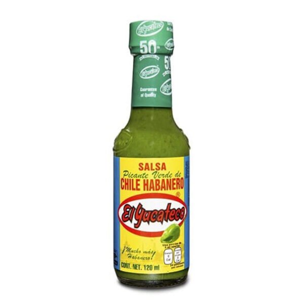 Salsa Picante Verde de Chile Habanero "El Yucateco" - Botella 120 ml