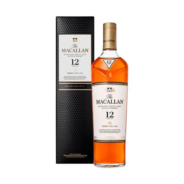The Macallan 12 Años Sherry Oak - Single Malt Scotch Whisky - Botella 700 ml