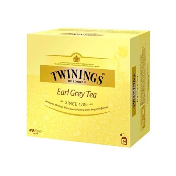 Twinings of London Earl Grey Tea - Caja con 50 Saquitos