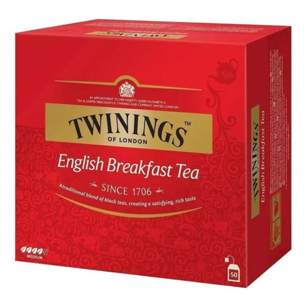 Twinings of London English Breakfast Tea - Caja con 50 Saquitos