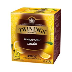 Twinings of London Té Negro Sabor Limón - Caja con 10 Bolsas (20g)